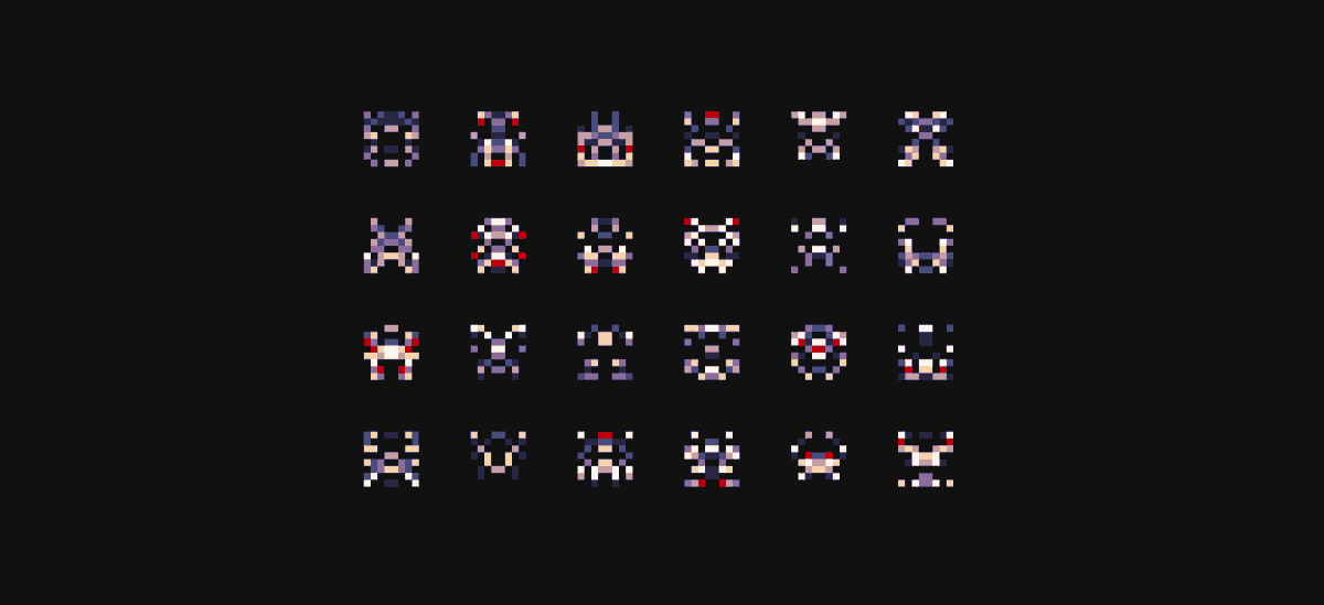 Mossarell's tweet photo. Something from last week   

#p5js #creativecoding #generative #pixelart #pixel https://t.co/9ZSJaBm44H