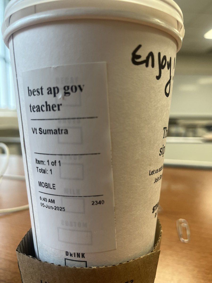 My 3rd Hour AP Gov students tried to make me cry this morning. Troy High students are the absolute best.