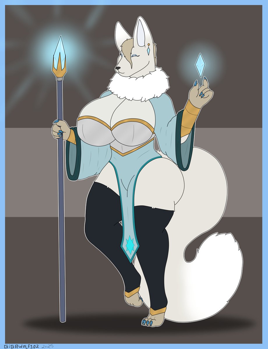 Lunastam Glask an ice mage that has a cold tempest at her finger tips