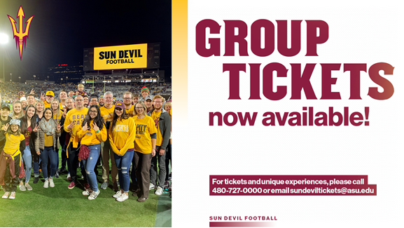 SunDevilTix's tweet image. Group tickets are now available for all @ASUFootball home games!

🔗 sundevils.com/tickets/group-…

Customize your Game Day experience, starting at 15 tickets. Learn all the opportunities through the link above. 86 days till kickoff. Start planning!

#ForksUp /// #ActivateTheValley