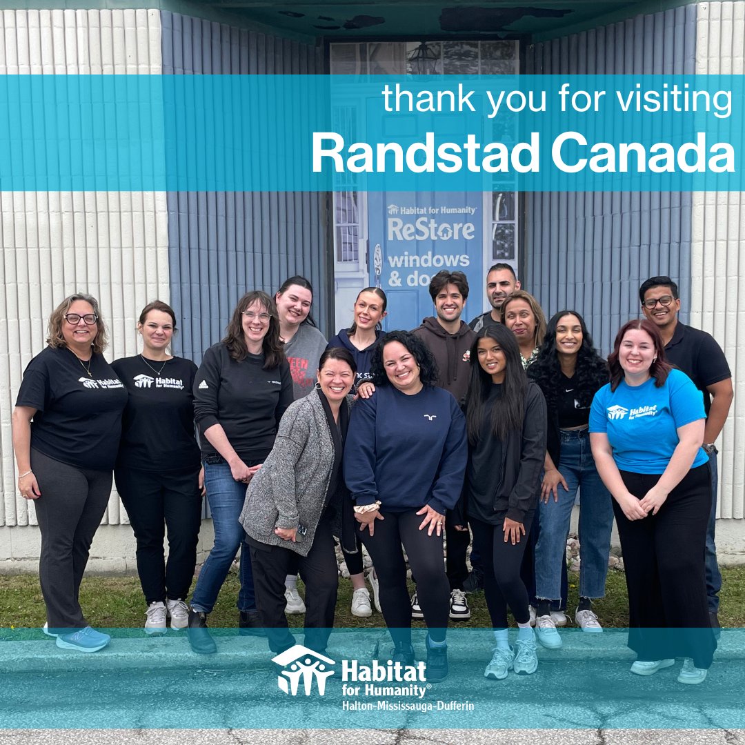HabitatHMD's tweet image. Shout-out to the amazing team from @Randstad_CX for lending their hands and hearts at our Mississauga ReStore during their Habitat Team Day!
#HabitatHMD #TeamDay #RandstadCanada #ReStoreRefresh #VolunteerImpact #CorporateVolunteering #GiveBack #BuildCommunity