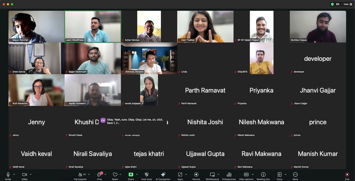 jagirbahesh's tweet image. What an incredible session today with the amazing Training Team at WordCamp Europe 2025 Contributor Day Online! 🚀
We had such a productive discussion, and I’m so grateful for everyone who contributed.
Let's continue making WordPress better together!
#WCEU #WordPress #WCEU2025