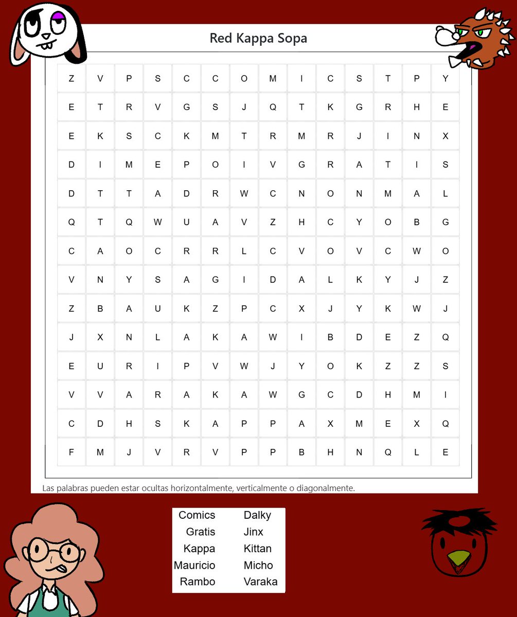 Red_Kappa_comic's tweet image. ¡El estreno de nuestro séptimo es mañana!. Mientras tanto, les dejamos otro reto: en esta ocasión, ¡Un rompecabezas de parte de @Pinguquedibuja! 🧩✨
#RedKappa #comics #gratis #puzzles #ComingSoon