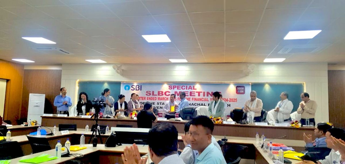 APruralbank's tweet photo. Arunachal Pradesh Rural Bank has been awarded 2nd Best Performing Bank in Qtr ended March 2025 for FY 2024-25 in Arunachal Pradesh by Chief Secretary, Govt of Arunachal Pradesh as per #SLBC rating matrix. Kudos to entire APRB team.@TheOfficialSBI @NABARDOnline @DFS_India https://t.co/pphqM8wG5l
