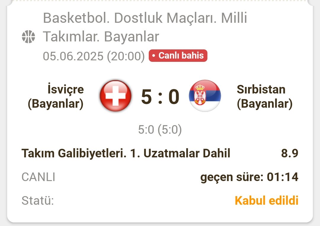 Çok zor ama İsviçre kazanırsa RT eden ve mentionla destek veren 10 kişiye 5000TL bu gece göndeririz mentionlardan seçip.

Hazırlık maçı zor ama neden olmasın?