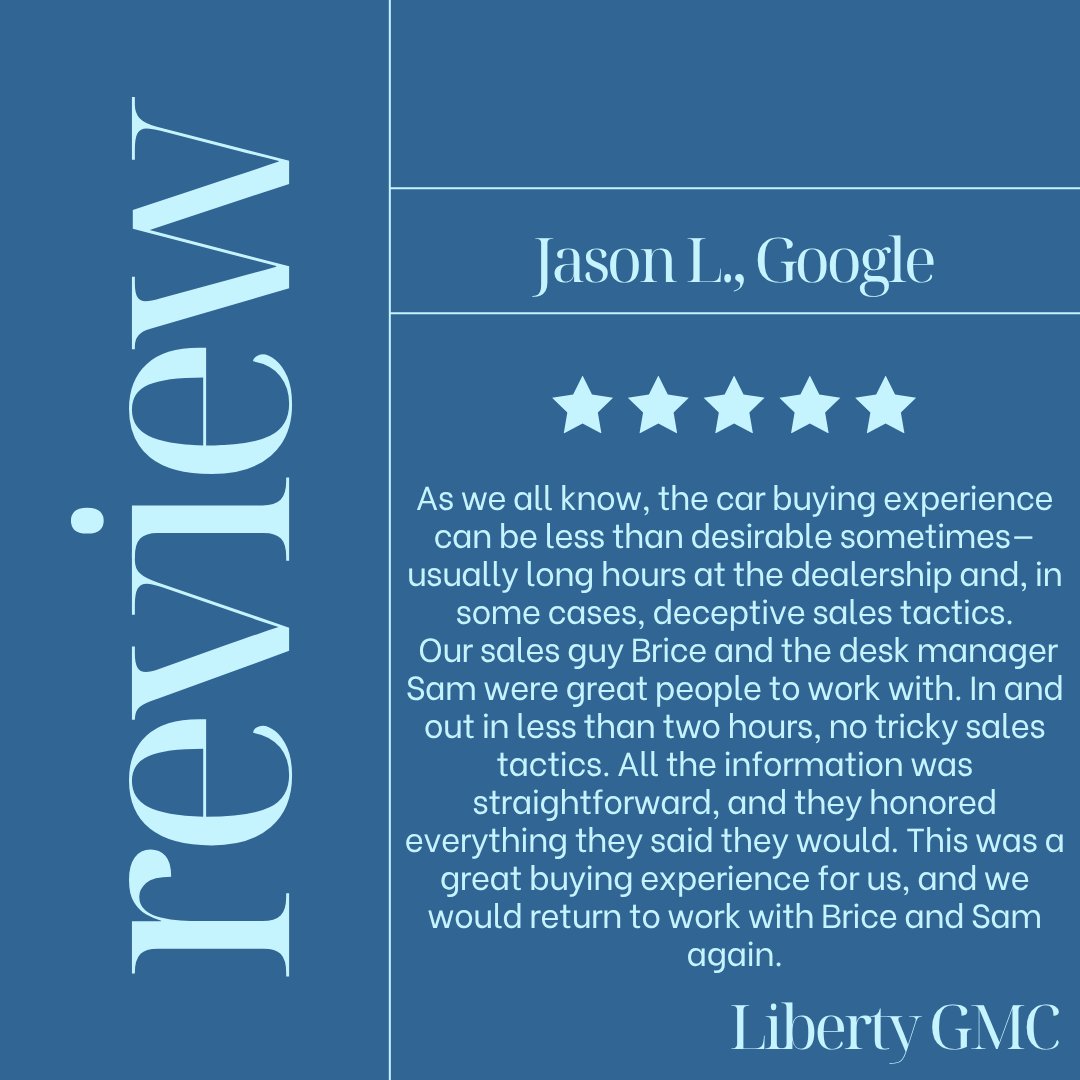 We’re so glad to hear that Brice and Sam made your car-buying experience straightforward and hassle-free, Jason! We believe in transparency and honesty, and it’s great to see that reflected in your visit. Thank you for sharing your positive feedback!