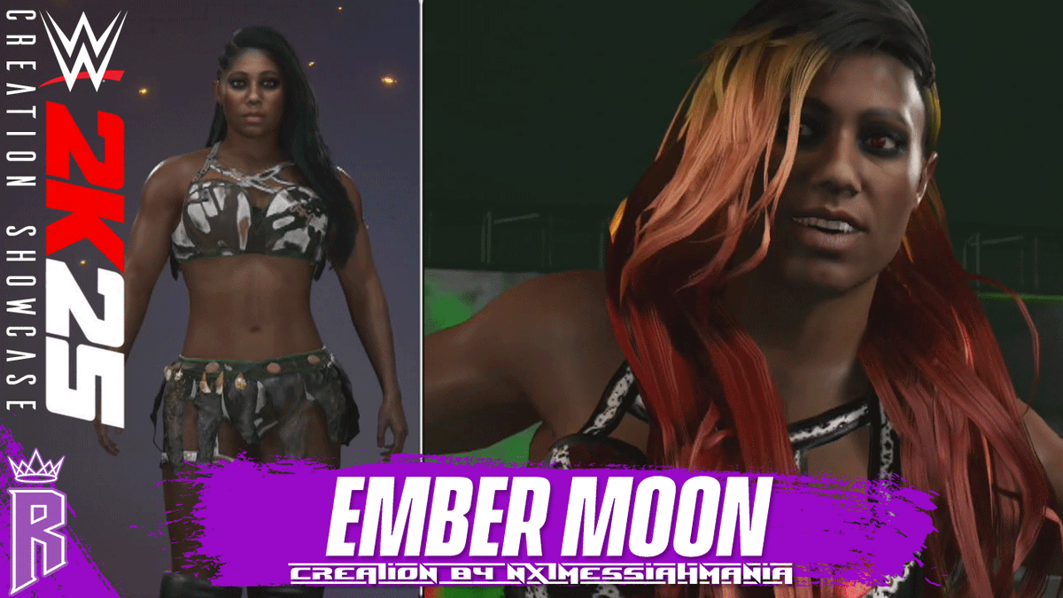 RevelleutionYT's tweet photo. WWE 2K25 Creation Showcase: Ember Moon #WWE2K25 #EmberMoon
https://t.co/V1zPJboLdV https://t.co/Ht0bIA4YRg