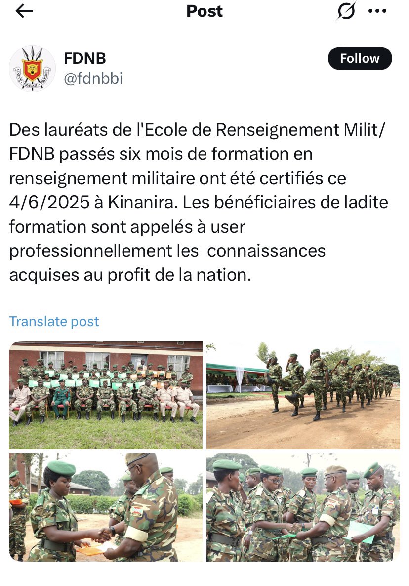 I Burundi rwose! Uwaroze Ndayishimye ntiyakarabye! 

Igisirikare cye cyerekanye ba maneko bashya barangije ikosi!

Aba ashize ubuzima bwabo mukaga! Aba nta gihugu bajyamo ngo bibagwe neza!