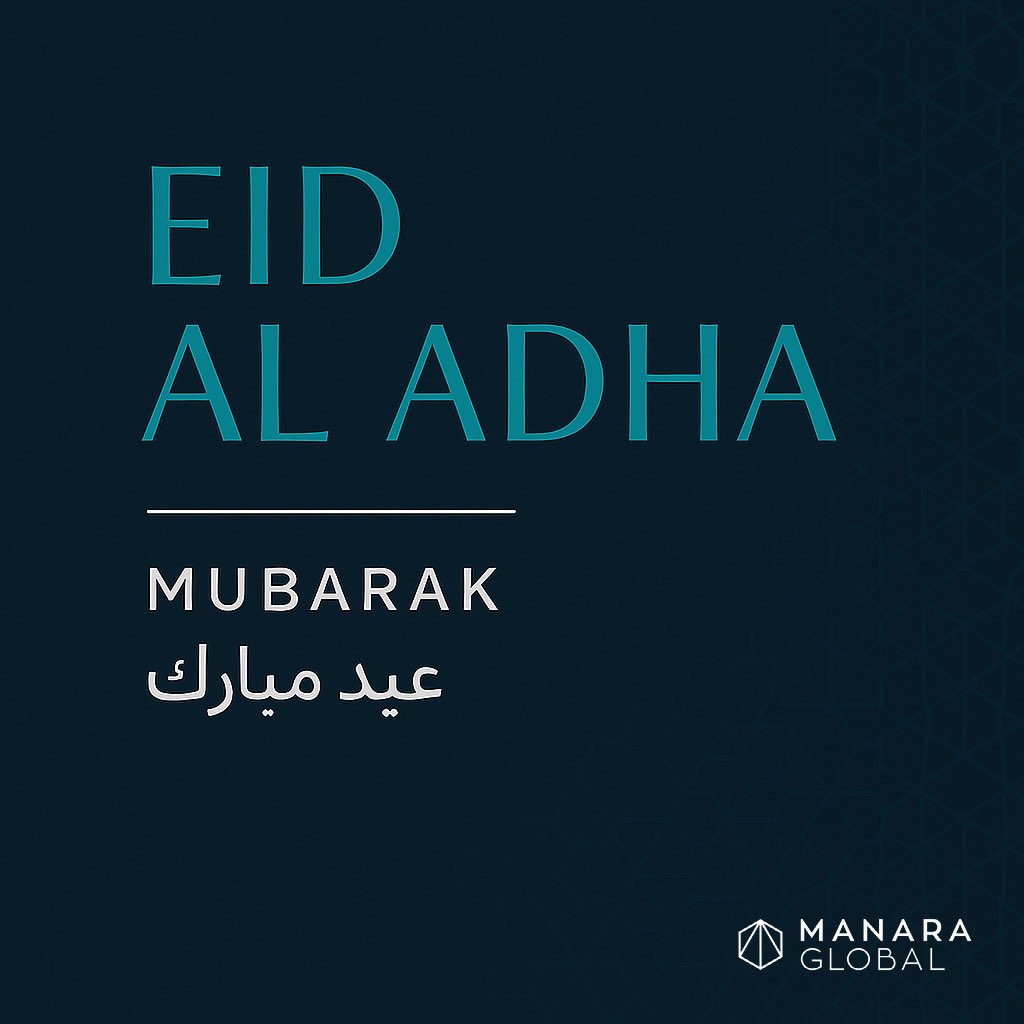Celebration brings its own kind of light: kindness, presence, and shared values.

Eid Al Adha is a moment to reflect on those values and to carry them forward with quiet strength and generosity of spirit.

Wishing peace and clarity to all who celebrate.

#EidMubarak #EidAlAdha