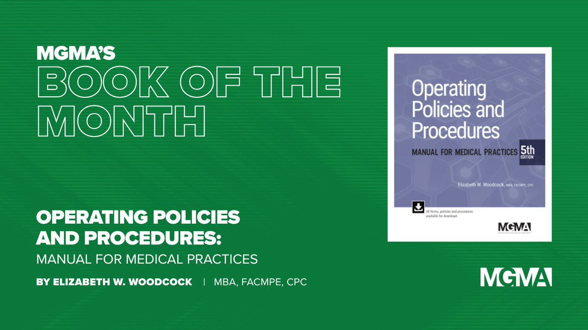 When you ask, “Why don’t my employees understand how to do this job? " You need a practical, easy-to-use resource like the Operating Policies and Procedures Manual for Medical Practices, 5th edition, to address the problem.

Get 15% off for a limited time bit.ly/4dFgUhG