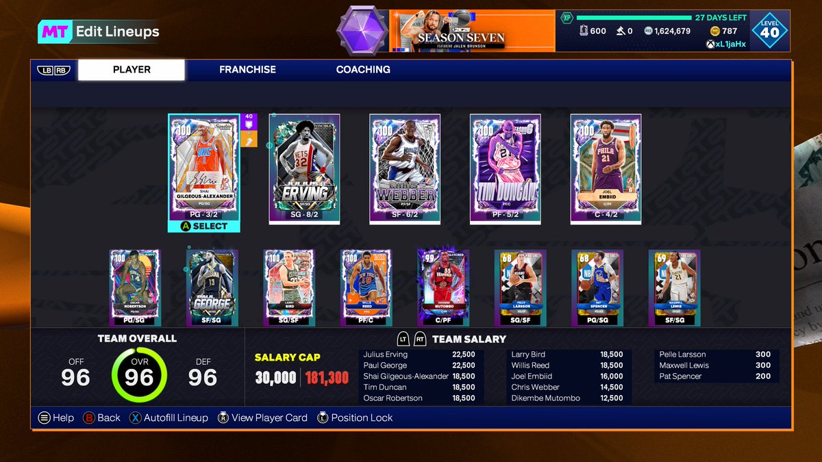 Elijah2KYT's tweet photo. @Jensen58961955 @2klandoo @atj_allthatjaz @D2218996 @LucaPrystupa @ShaqsFT @spaidz_2k @SplashEdition My squad only thing I’ve added is 100 MJ at the point https://t.co/O7L4hLi9PN