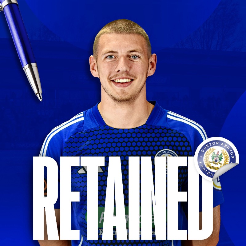 CurzonAshton's tweet photo. Retained | Ben Darby ✍️

We are pleased  to announce that Ben Darby will be joining Adam Barton &amp; Jordan Richards in returning to the Tameside Stadium for the 25/26 season, as he becomes our 3rd retained player. 

#UTN | #TheNash