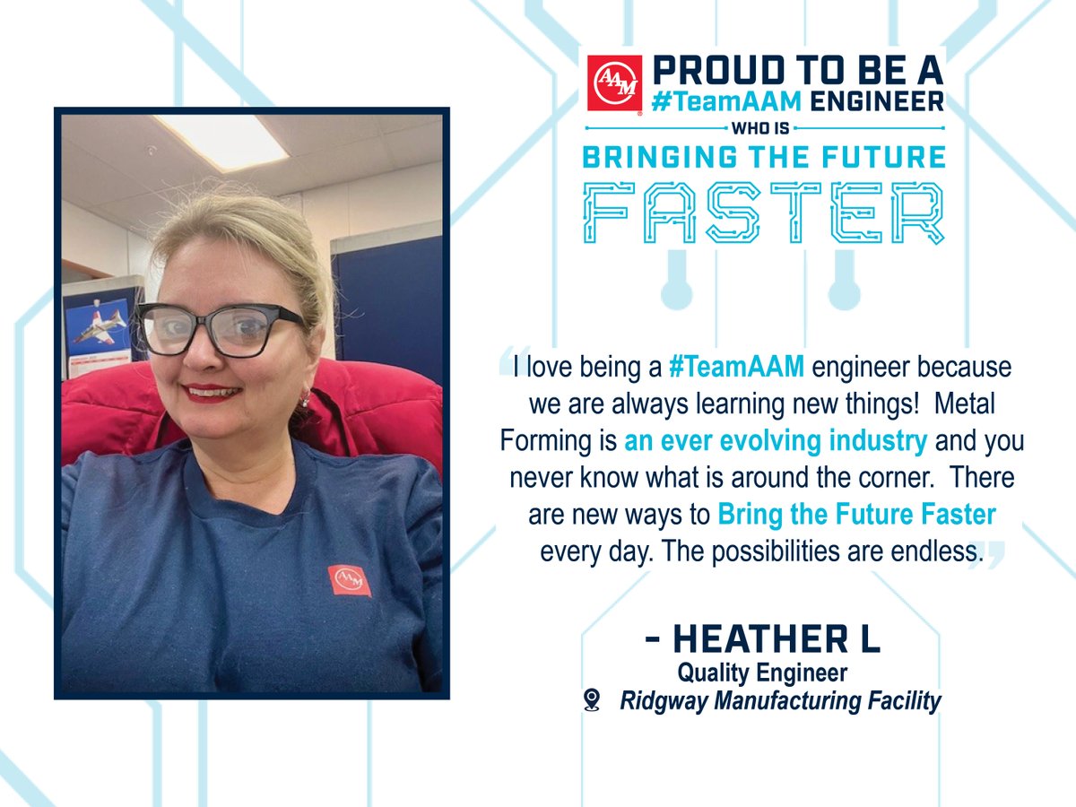 Meet Quality Engineer, Heather, from our Ridgway Manufacturing Facility (RPMF) in Pennsylvania. 

Heather is passionate about learning new ways to solve complex problems and enjoys how her role is constantly changing based on industry needs.