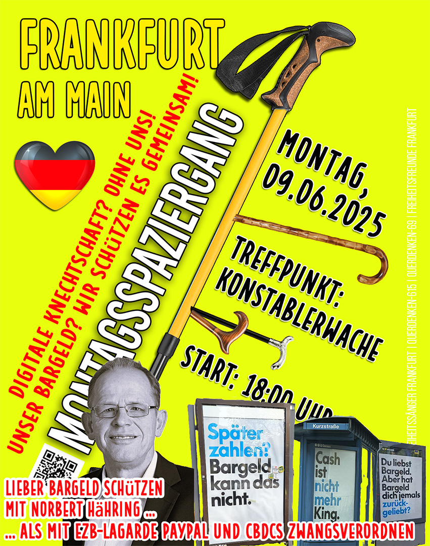 Klartext Rhein-Main (@klartextrm) on Twitter photo #PayPal startet medialen Großangriff auf unser #Bargeld? Protegiert von Christine Lagarde's #EZB-Digitalisierern?
Kein Problem, denn wir sind verteidigungsbereit: wir schützen und nutzen unser Bargeld!
Diesen Montag mit einer Grußbotschaft von <a href="/norberthaering/">Norbert Häring</a> (Analyst & #PayPal startet medialen Großangriff auf unser #Bargeld? Protegiert von Christine Lagarde's #EZB-Digitalisierern?
Kein Problem, denn wir sind verteidigungsbereit: wir schützen und nutzen unser Bargeld!
Diesen Montag mit einer Grußbotschaft von <a href="/norberthaering/">Norbert Häring</a> (Analyst &