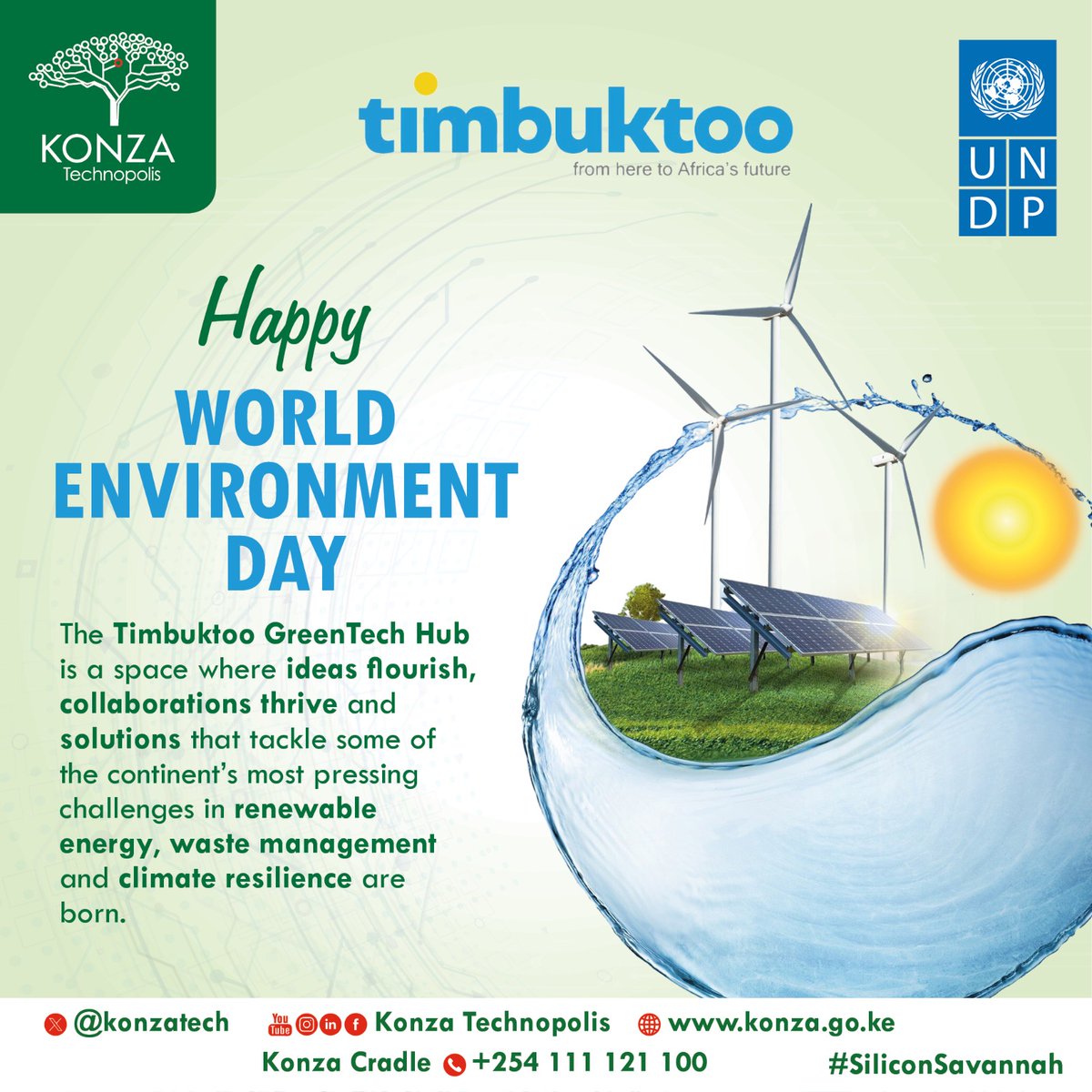 Konza Technopolis Development Authority (@konzatech) on Twitter photo The Timbuktoo GreenTech Hub is where innovation meets sustainability, ideas flourish, collaborations thrive, and groundbreaking solutions take root.
Together, we’re shaping Africa’s future through renewable energy, waste management, and climate resilience.
<a href="/timbuktooafrica/">timbuktooAfrica</a> The Timbuktoo GreenTech Hub is where innovation meets sustainability, ideas flourish, collaborations thrive, and groundbreaking solutions take root.
Together, we’re shaping Africa’s future through renewable energy, waste management, and climate resilience.
<a href="/timbuktooafrica/">timbuktooAfrica</a>