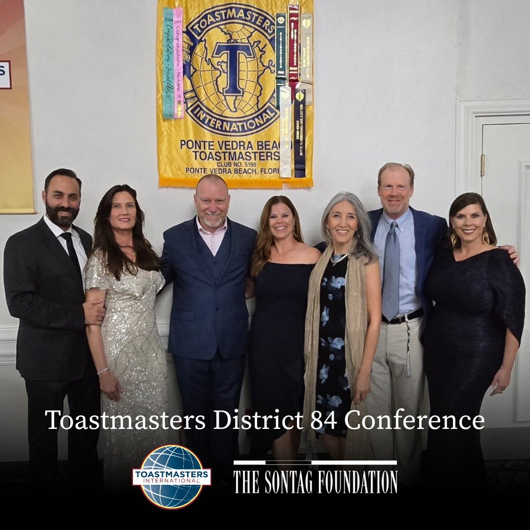The Sontag Foundation (@sontagfdn) on Twitter photo Shandra had the opportunity to attend the <a href="/tm_d84/">Toastmasters D84</a> Conference alongside fellow club members to support one of their own competing for Best Impromptu Talk. They proudly represented their Distinguished Club status, standing united in their commitment to growth. Shandra had the opportunity to attend the <a href="/tm_d84/">Toastmasters D84</a> Conference alongside fellow club members to support one of their own competing for Best Impromptu Talk. They proudly represented their Distinguished Club status, standing united in their commitment to growth.