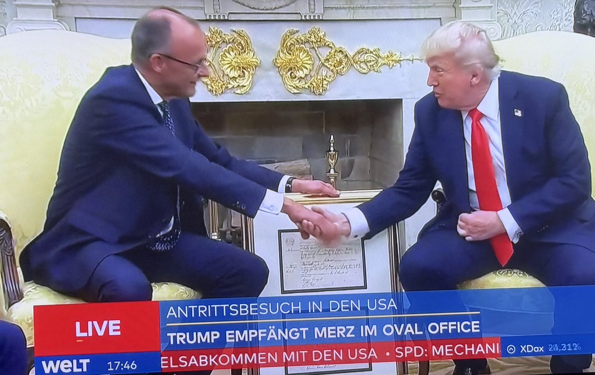 Nicht auszudenken, wenn anstatt Friedrich Merz der Scholz zu Trump gereist wäre. Respekt an Friedrich Merz. Gut gemacht.👍🏻