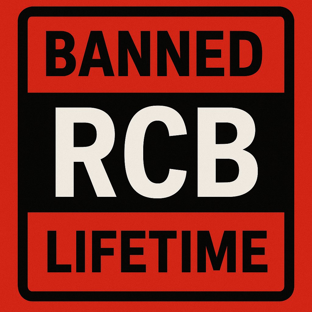 Like, RT, and comment 🗿
If you think RCB should be banned from the IPL