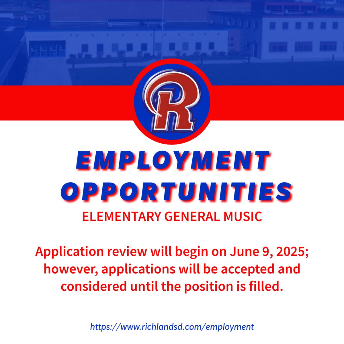 Employment Opportunities » Elementary Music Teacher

richlandsd.com/apps/jobs/show…
