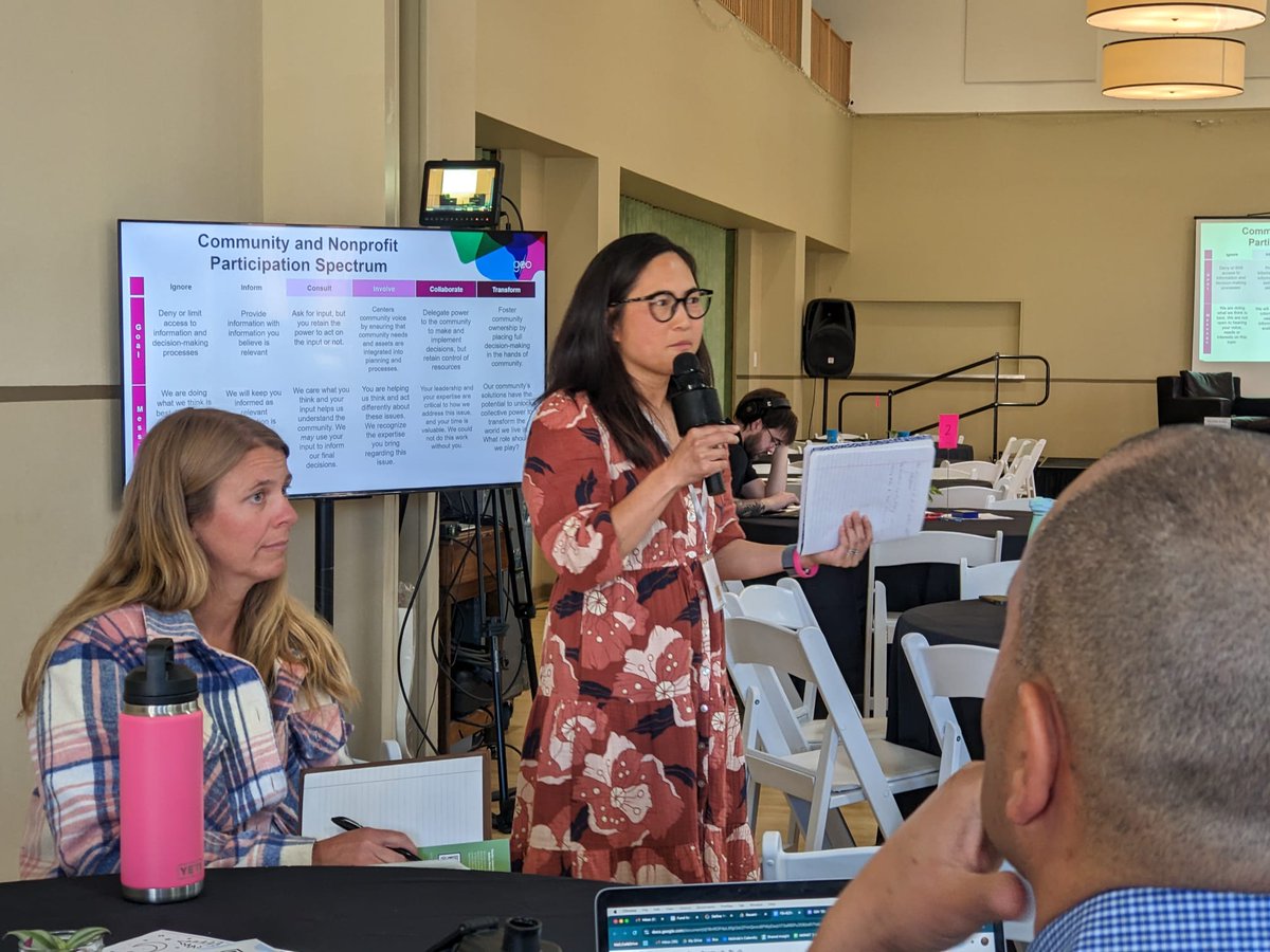 Joyce McDonough from Grantmakers for Effective Organizations presents GEOs community participation spectrum