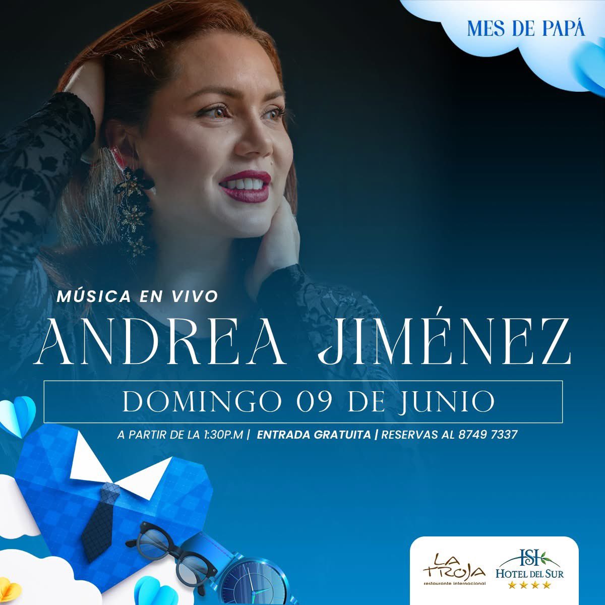 ⭐️ ¡Domingo de música en vivo con Adrea Jiménez en La Troja! 🎶✨

📅 09 de junio | ⏰ Desde la 1:30 p.m.
🎤 Show totalmente GRATIS
📲 Reserva tu mesa en WhatsApp: 8749-7337

¡No te lo pierdas! Un plan perfecto para disfrutar buena música y excelente comida. 🎶🍷