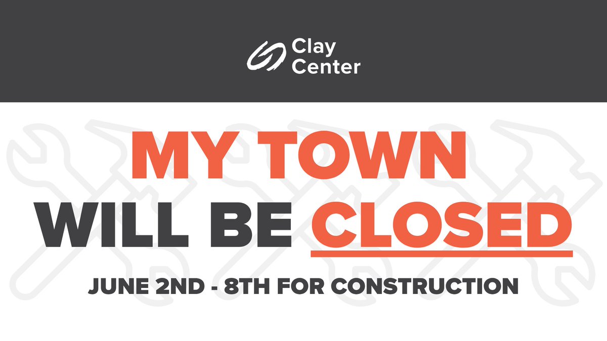 🚧 UPDATE🚧

The My Town exhibit at the Clay Center will be now be closed from June 2nd - 8th for some exciting updates and improvements. 🛠️

We appreciate your patience and can’t wait to welcome you back into My Town once everything is refreshed and ready to explore! 🎨🏙️