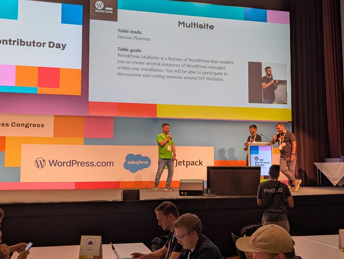 syde_gmbh's tweet image. Contributor Day wrap-up @ #WCEU 🎉
Proud to have several Syders contributing Syde by Syde with the community at #ContributorDay!
🧠 @2ndKauBoy led the Meta table
🌐 Dennis led the Multisite table – and his smile says it all!
#WordPress #SydeSupports