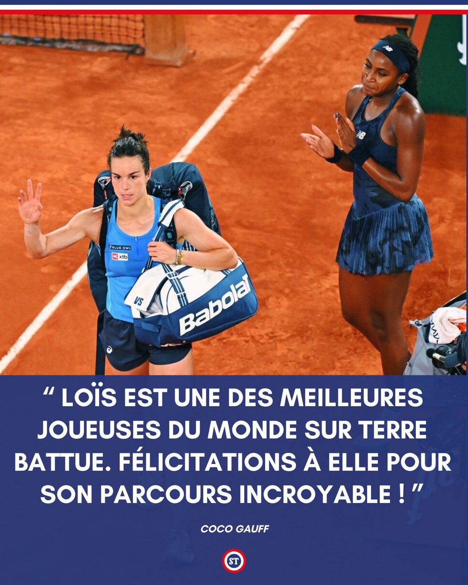 🇫🇷 La classe de Coco Gauff après sa victoire contre Loïs Boisson 🤩

Déjà hâte de retrouver Loïs sur les courts de tennis ❤️

📸 FFT