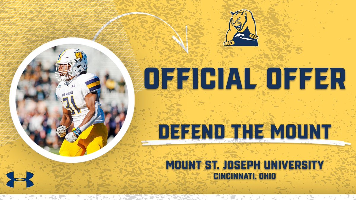 I’m extremely blessed and excited to announce I’ve received my first college offer from <a href="/MSJ_FB/">Mount St. Joseph Football</a>!! Thank you <a href="/CoachHopperton/">Coach Hopperton</a> for the opportunity!
<a href="/Coach_DHughes/">Darold Hughes</a> 
<a href="/RoyLucas_MSJ/">Roy Lucas</a>
<a href="/CoachLittle7/">Lane Little</a>