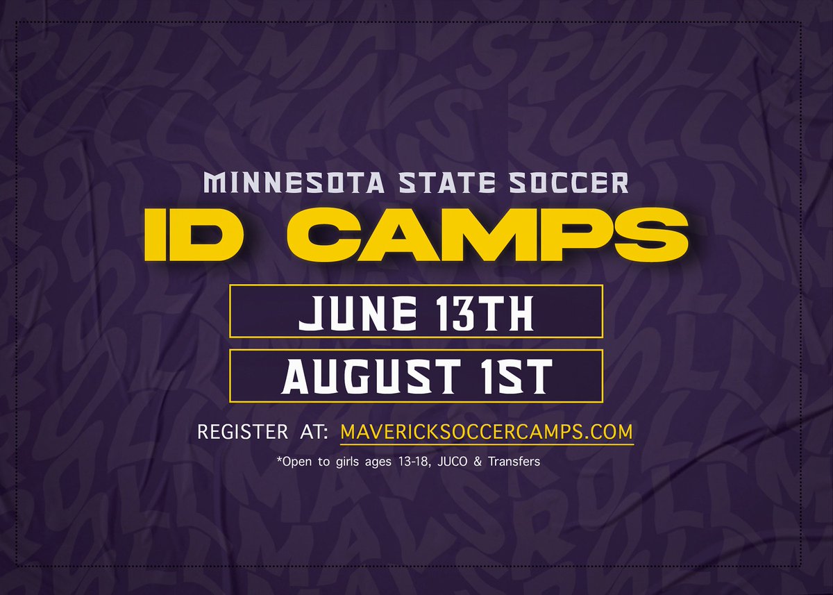 𝑶𝑵𝑳𝒀 5 𝑺𝑷𝑶𝑻𝑺 𝑳𝑬𝑭𝑻!

Don’t wait any longer to join us June 13th! Register at mavericksoccercamps.com today!