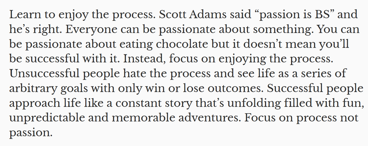 Process over Passion: