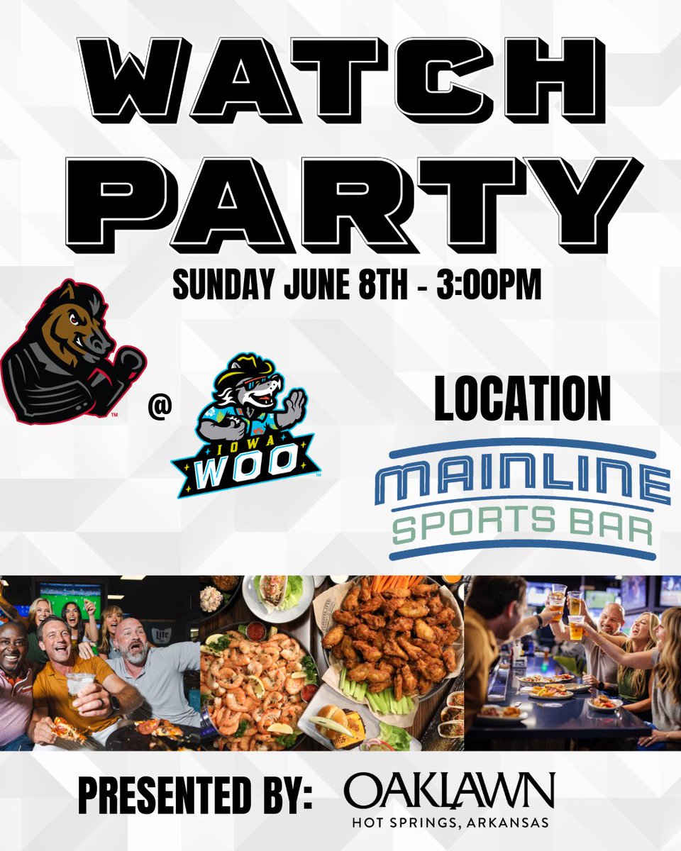 Hot Springs Wiseguys (@hswiseguys) on Twitter photo We’re on the road this week! Luckily, our friends over at Mainline Sports Bar at Oaklawn have hooked us up!
Come cheer the Wiseguys on to victory this Sunday at 3pm! Please note, there will be no audio during this game as the <a href="/RazorbackBSB/">Arkansas Baseball</a> will be taking down Tenn at that time! We’re on the road this week! Luckily, our friends over at Mainline Sports Bar at Oaklawn have hooked us up!
Come cheer the Wiseguys on to victory this Sunday at 3pm! Please note, there will be no audio during this game as the <a href="/RazorbackBSB/">Arkansas Baseball</a> will be taking down Tenn at that time!