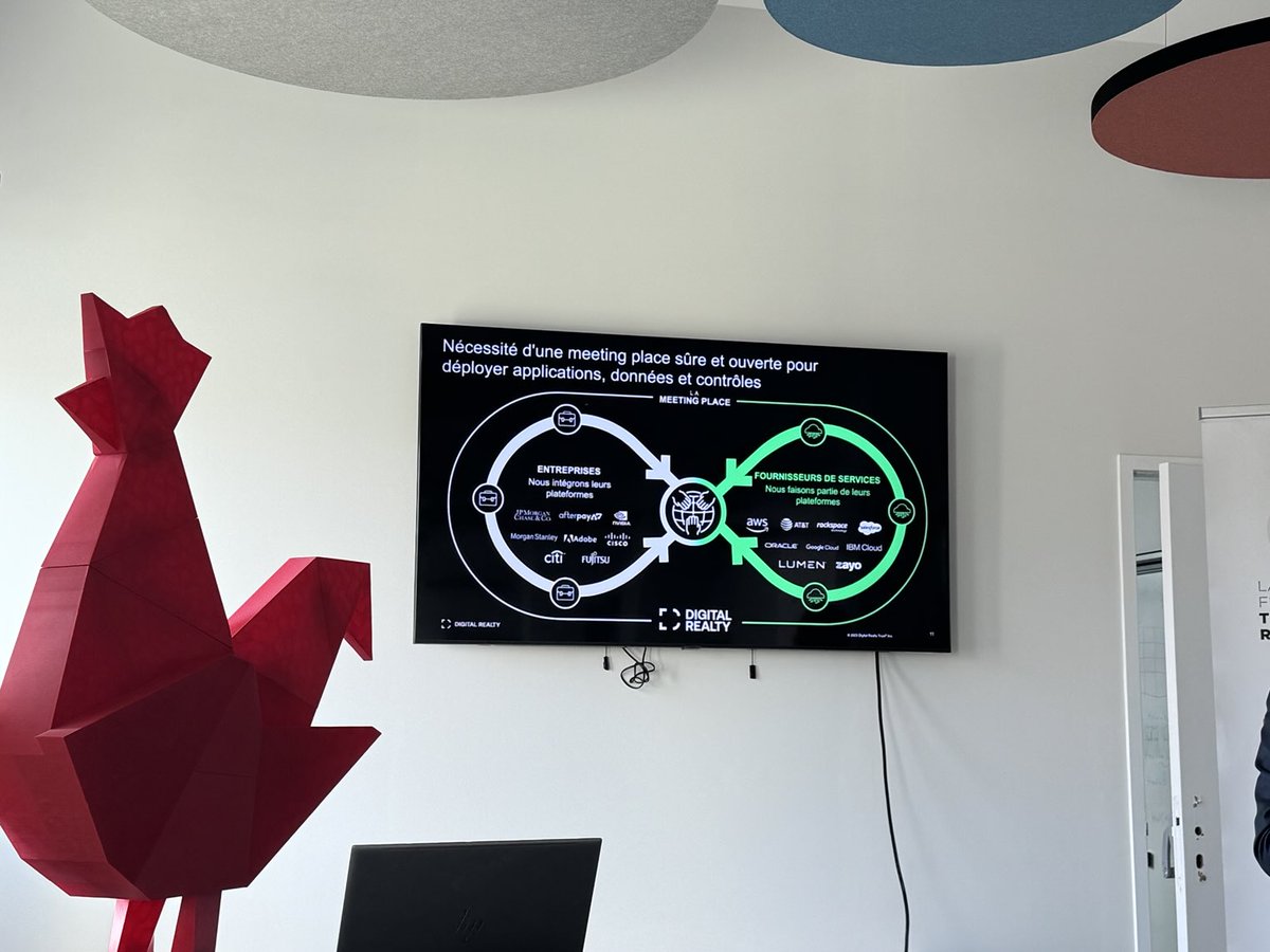 Data centers au menu du meetup de la ⁦<a href="/Frenchtechtln/">French Tech Toulon Région Sud</a>⁩. Pour faire simple un data center c est un aéroport : les data ce sont les passagers et les entreprises , les compagnies aériennes !!!