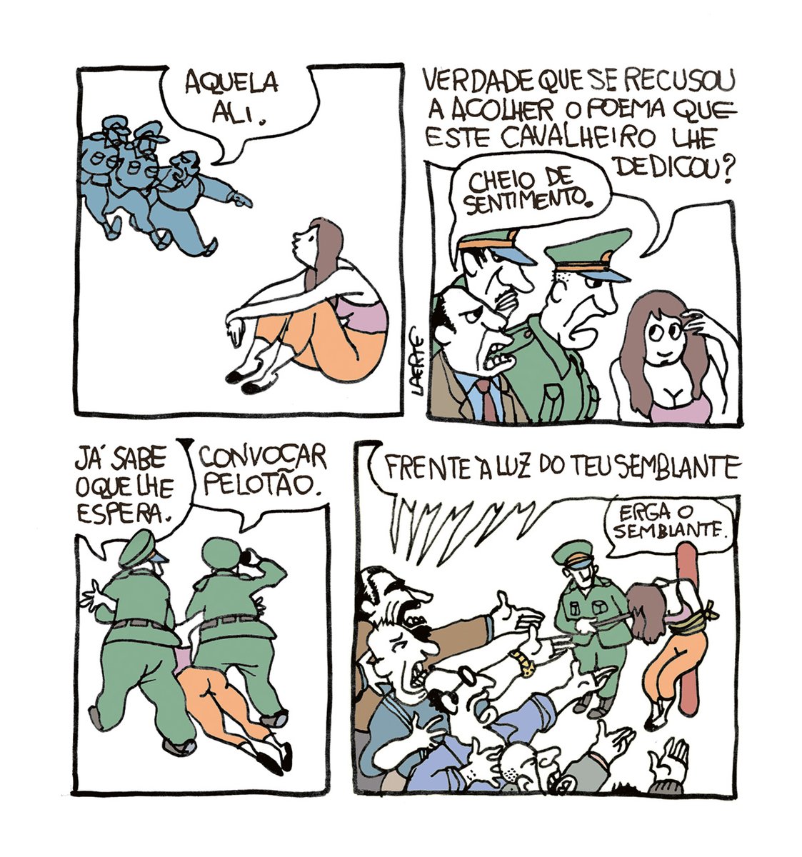 Cartum de Laerte publicado na piauí.