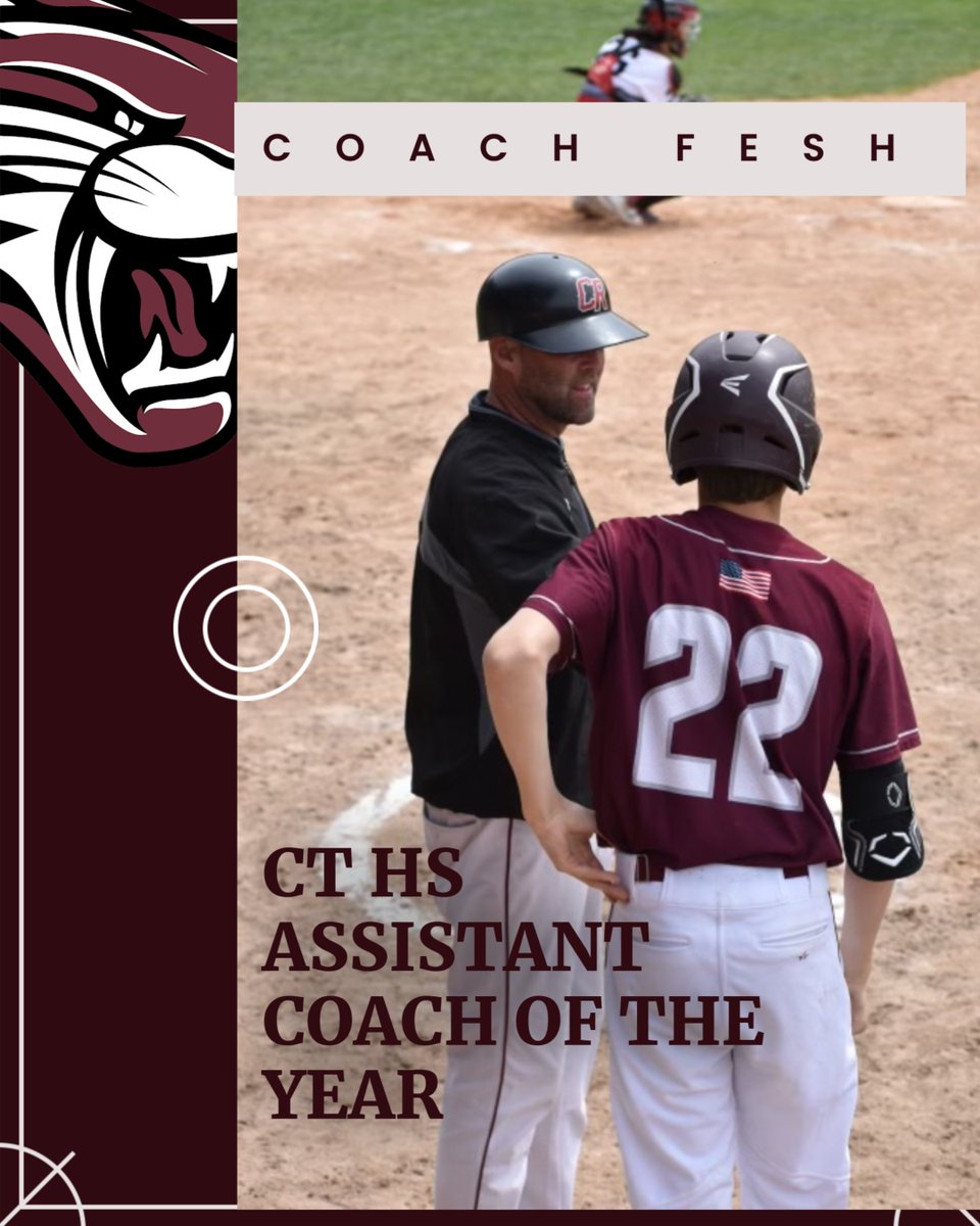BethelSports's tweet photo. Congratulations to long time Bethel baseball coach Sean Fesh for being selected as the CT HS Assistant Coach of the Year.  Thank you for the passion and commitment you bring to the baseball program every year! https://t.co/zkgCh8XnOw