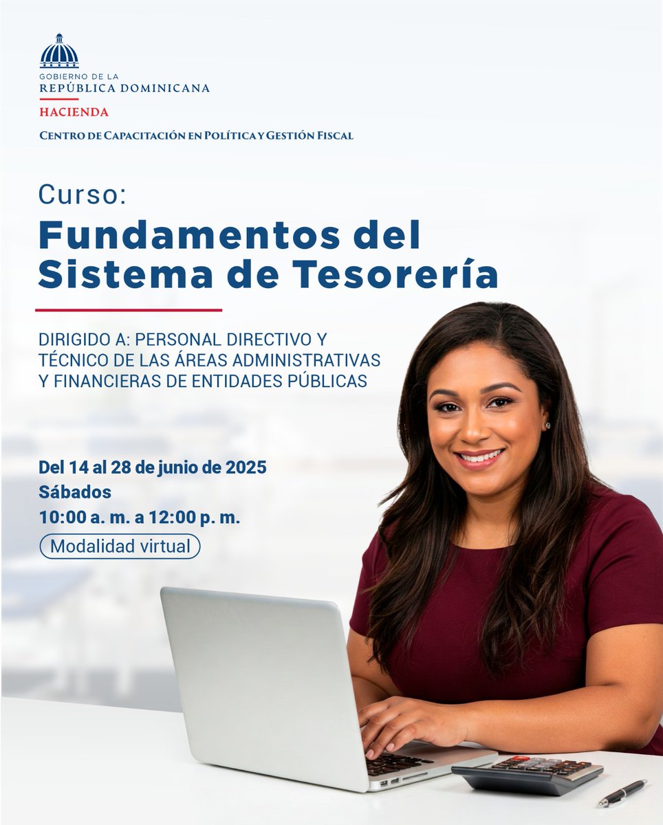 Aprende a gestionar ingresos, egresos, conciliaciones y flujo de fondos de forma clara y práctica.

📢 ¡Inscríbete en el curso de Fundamentos del Sistema de Tesorería!

📌 Fortalece tus conocimientos
📅 Modalidad virtual

👉 Cupos limitados. ¡Reserva hoy!