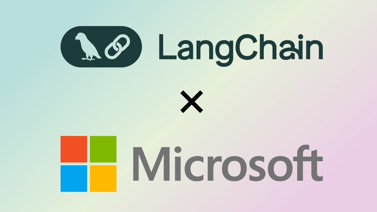 Today,<a href="/Microsoft/">Microsoft</a> is excited to announce our partnership with <a href="/LangChainAI/">LangChain</a>. Together, we're making AI safer and more accessible for enterprises.   

Microsoft cares about open source and we're working to make AI apps built with LangChain secure to run on Azure. Learn more: