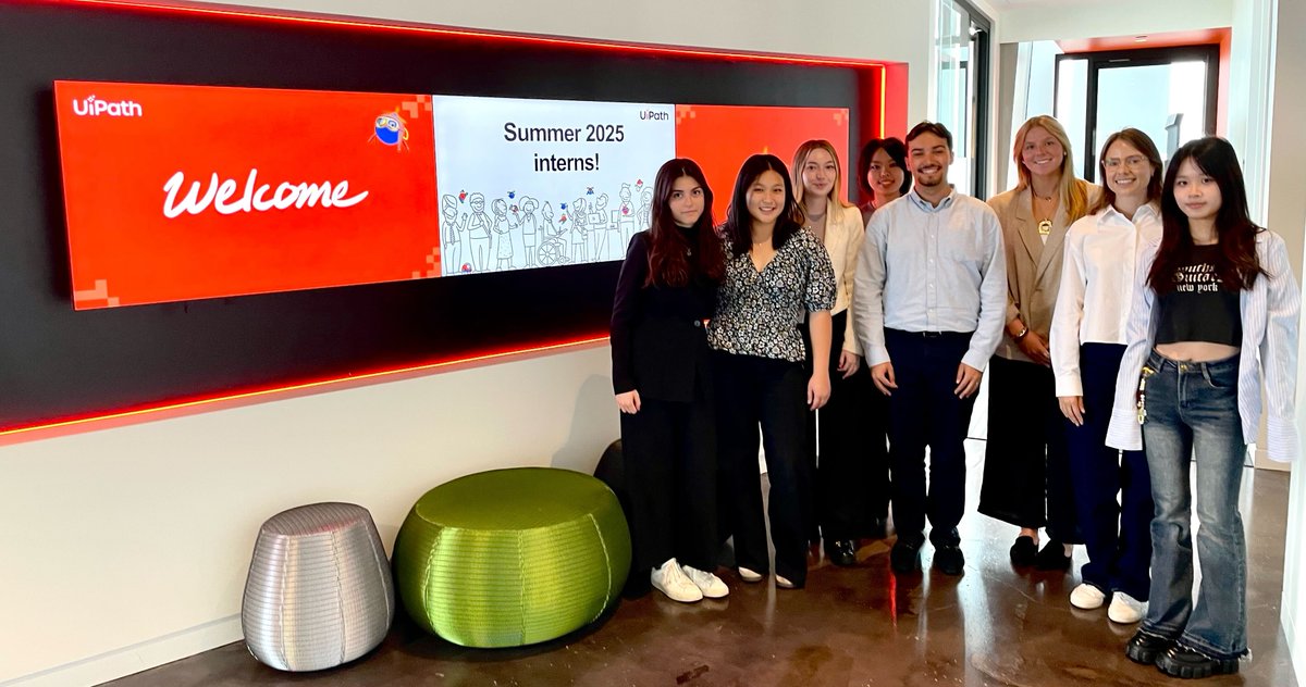 UiPath's tweet photo. Say hello to our newest teammates! 👋 We're excited to welcome our summer interns in Bellevue and NYC—we can’t wait to see the impact they'll make. Join #LifeatUiPath: https://t.co/8JwzjyNd7a https://t.co/BZxbUM8KaX