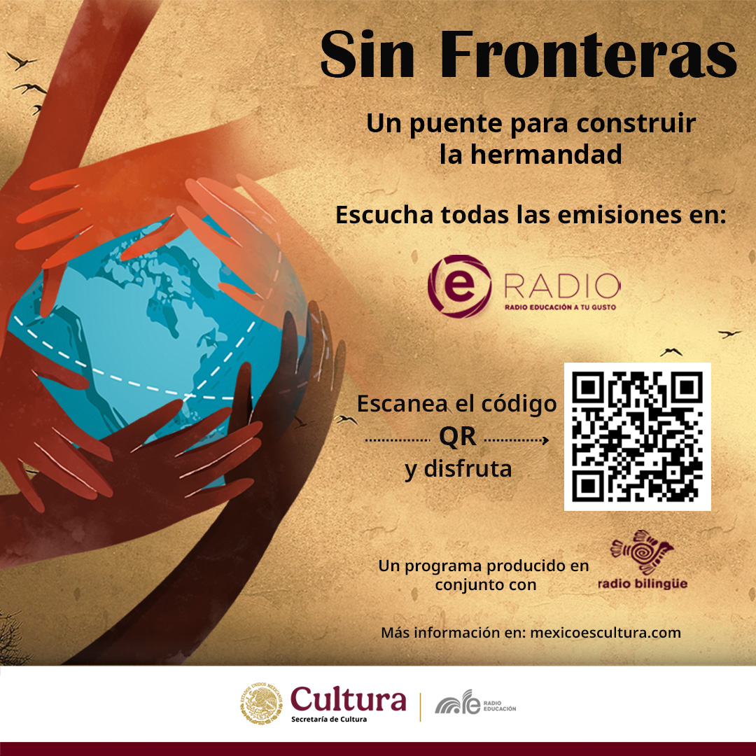 Radio Educación (@radioeducacion) on Twitter photo 📻#RadioEducación construyendo puentes de hermandad
No te pierdas la colaboración con <a href="/radiobilingue/">Radio Bilingue</a>, es una
serie especial sobre noticias, información y análisis📰
🔍Búscanos en e-radio o escanea el QR y disfruta
e-radio.edu.mx/SIN-FRONTERAS 📻#RadioEducación construyendo puentes de hermandad
No te pierdas la colaboración con <a href="/radiobilingue/">Radio Bilingue</a>, es una
serie especial sobre noticias, información y análisis📰
🔍Búscanos en e-radio o escanea el QR y disfruta
e-radio.edu.mx/SIN-FRONTERAS