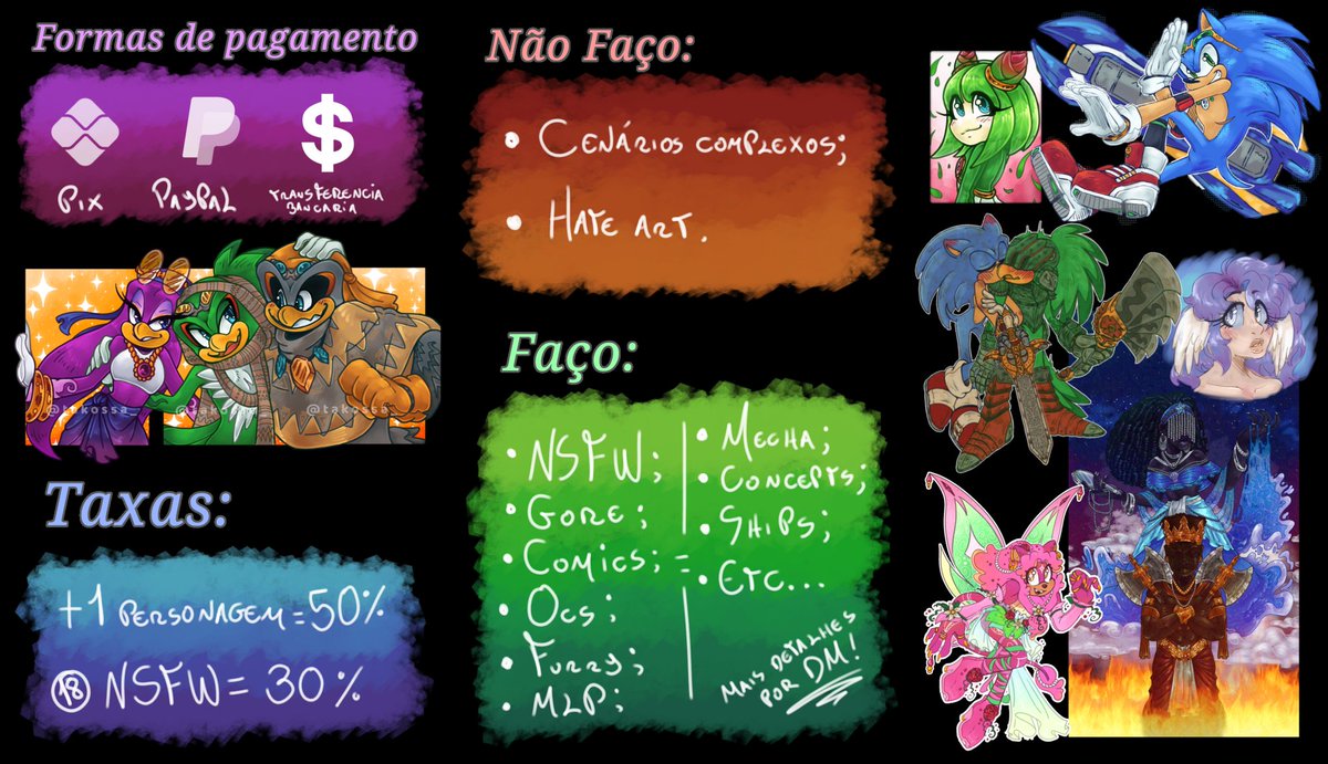 takossa_'s tweet image. Tabela atual de encomendas ✏️💲
Mais informações por DM 💚
(Values are the same in dollar)