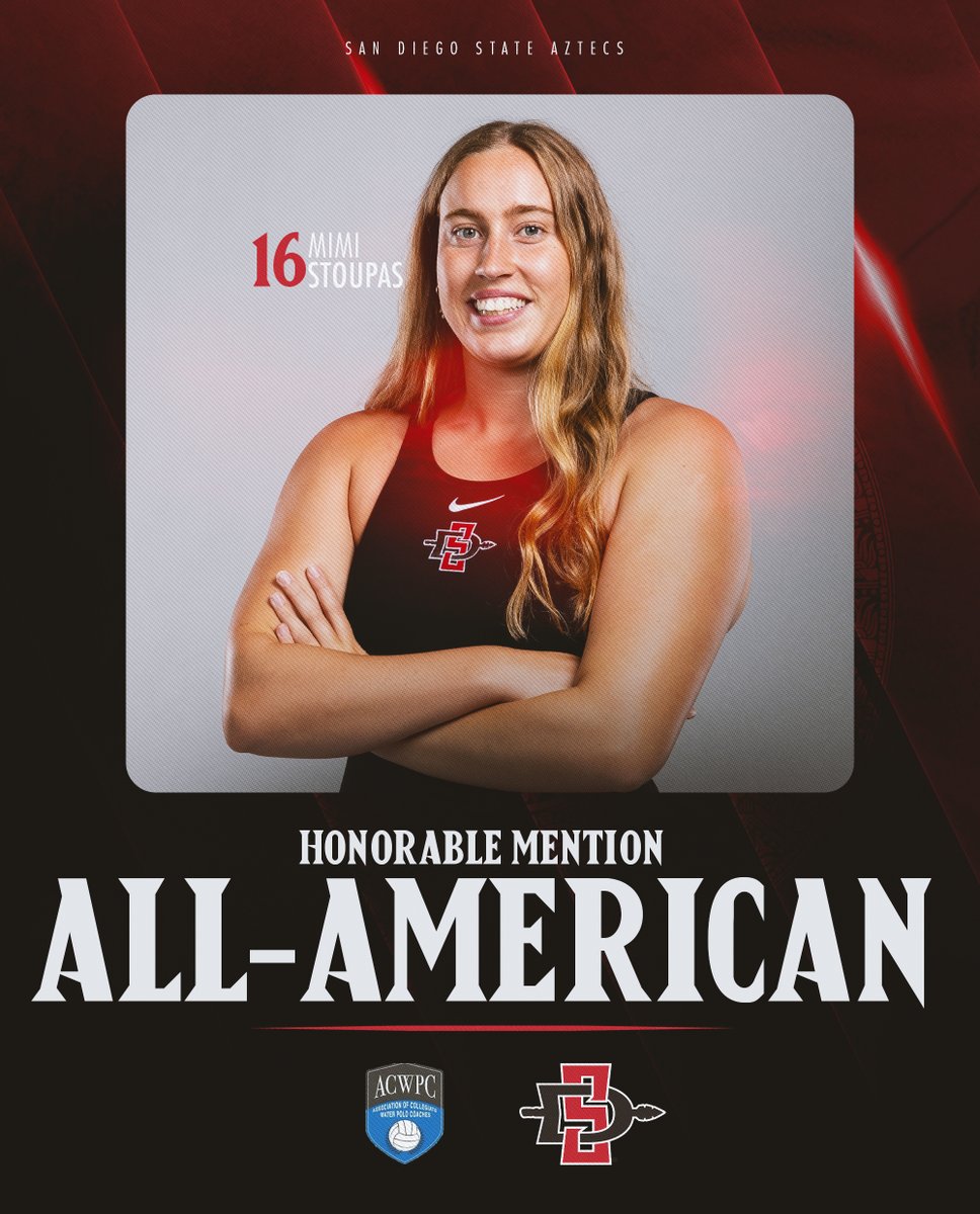 Congrats Mimi...our latest Association of Collegiate Water Polo Coaches All-American! #GoAztecs