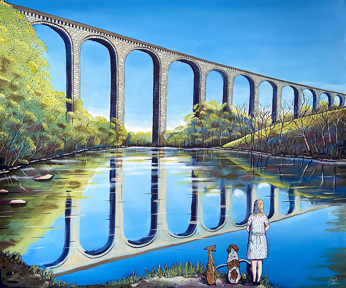 Mikey Jones (@mikeyjonesart) on Twitter photo Cefn Viaduct, Ty Mawr Country Park, oil on canvas. A recent commission. <a href="/wrexham/">Wrexham.com</a> #Wrexham Cefn Viaduct, Ty Mawr Country Park, oil on canvas. A recent commission. <a href="/wrexham/">Wrexham.com</a> #Wrexham