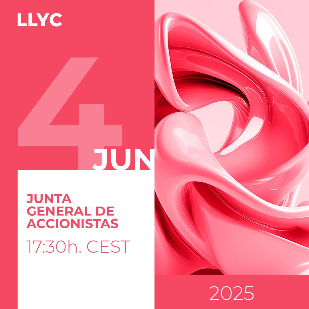 ⏳ En 30 minutos comienza la #JGA25LLYC

Conectamos en directo desde nuestra oficina de Madrid para hacer balance del año, compartir nuestra visión estratégica y continuar construyendo futuro junto a nuestros accionistas.

Síguela en directo aquí 👉 ow.ly/I97830sN338