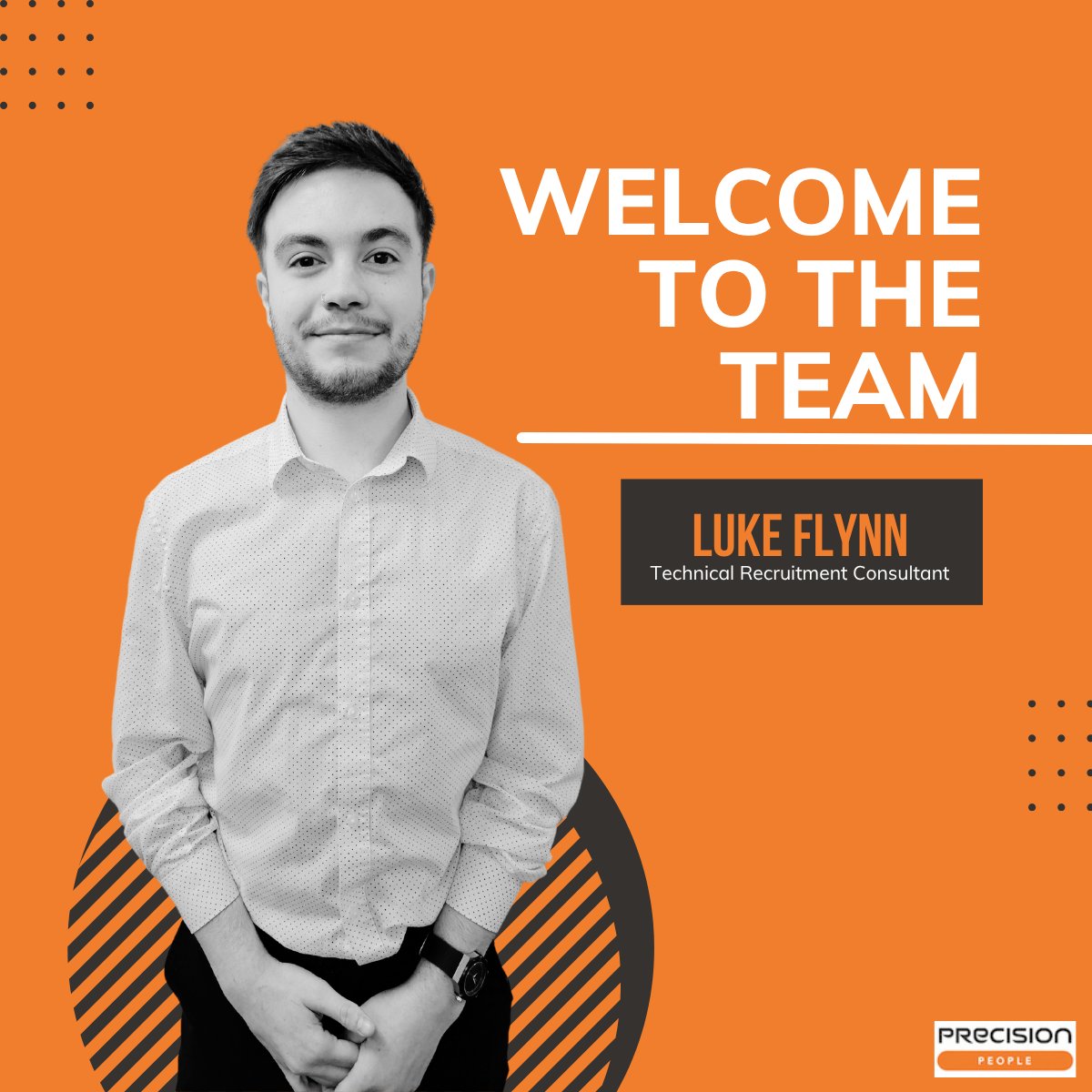 RecruitPrec's tweet image. Welcome Luke Flynn to the Precision team!
Luke joins us as a Technical Recruiter specialising in Safety &amp;amp; Compliance, Risk Engineering, and Expert Forensic Consulting – covering roles across both the UK and the US.
 #technicalrecruitment #safetyengineering #riskengineering
