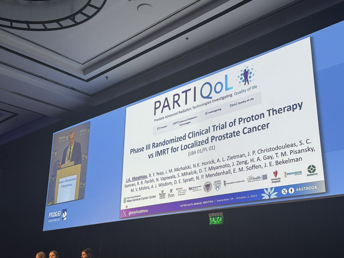 MyrsiniIoakeim's tweet image. Our own Dr. Jason Efstathiou @drjefstathiou from @MGHCancerCenter — a world expert in prostate cancer — tackled one of the toughest but most important topics in today’s plenary: how to handle negative results.
The PARTIQoL trial didn’t show a difference in bowel QoL, but it…