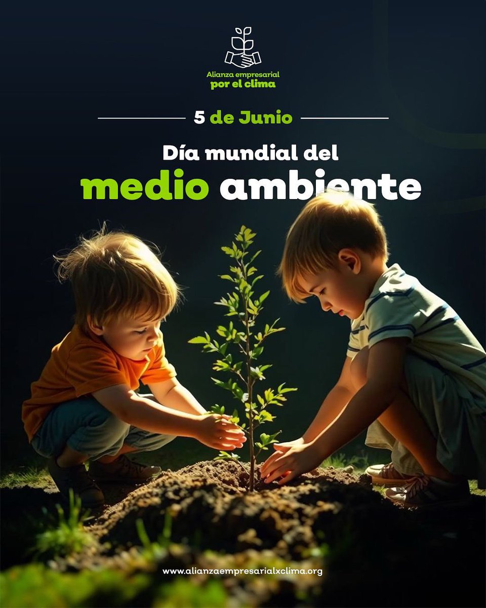 AlianzaExClima's tweet image. 🌍 Día Mundial del Medio Ambiente 🌱
En la Alianza Empresarial por el Clima, reconocemos que el cuidado del medio ambiente no es solo una responsabilidad, sino una oportunidad para transformar la manera en que desarrollamos nuestras actividades productivas.
#SomosAExC