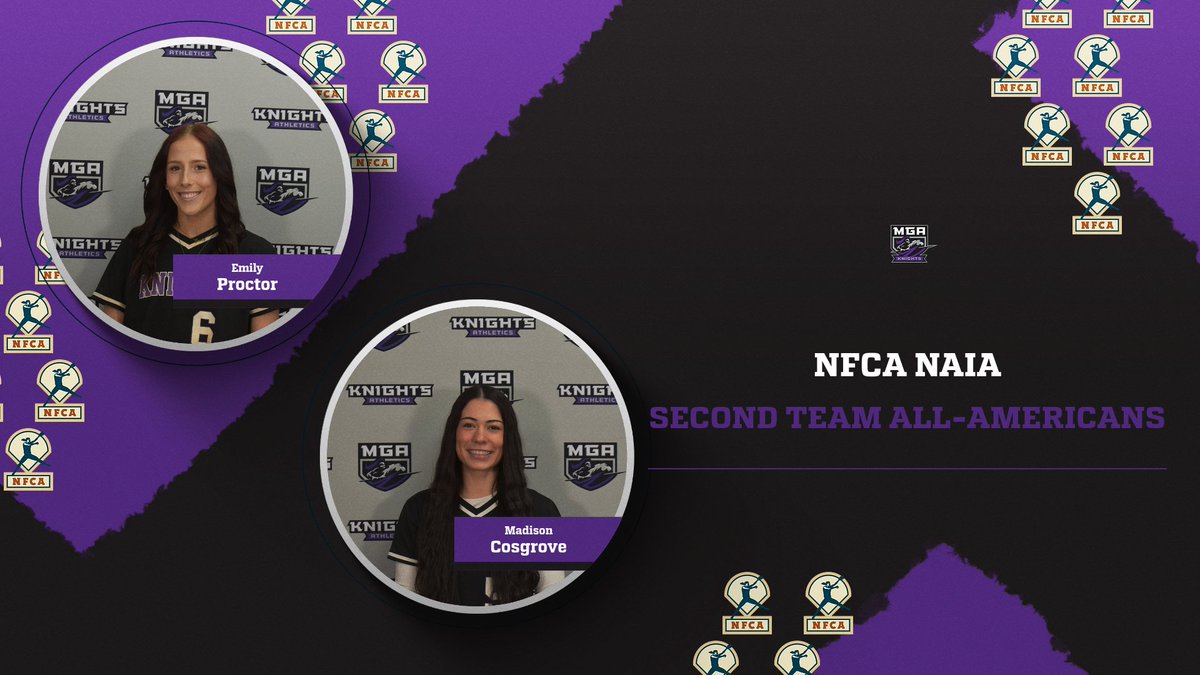 MGAKnights's tweet image. Emily Proctor and Madison Cosgrove named NFCA NAIA Second Team All-Americans! #GoKnights #LightTheTorch