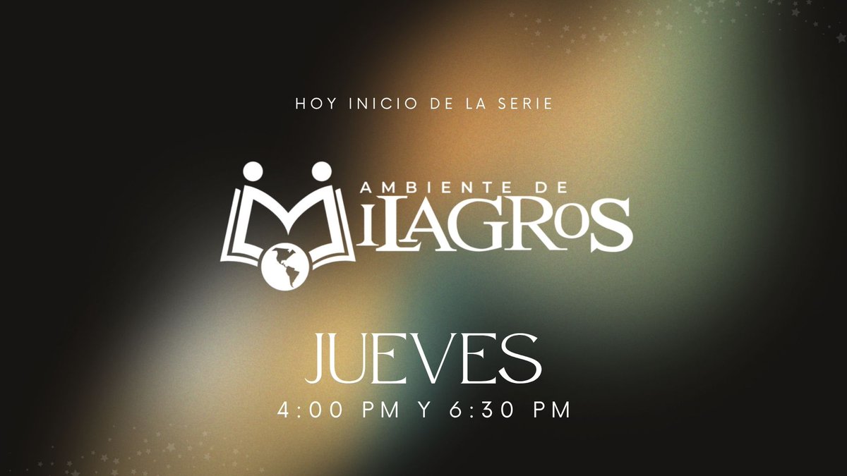 ✨¡Hoy iniciamos la serie #AmbienteDeMilagros! ✨
Prepárate para experimentar la presencia de Dios como nunca antes. Cuando hay fe, obediencia y adoración, el cielo responde. ¡Este es el tiempo de los milagros! 🙌🔥