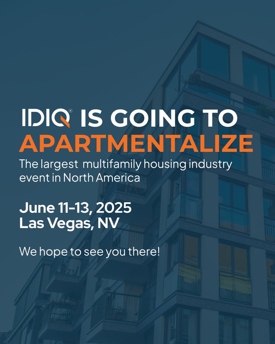 Mark your calendars… We are going to #Apartmentalize2025!

We’ll be at Booth #406 showing how IdentityIQ's rent payment reporting can help your residents take control of their financial wellness while adding value to your property. See you next week in Vegas!
