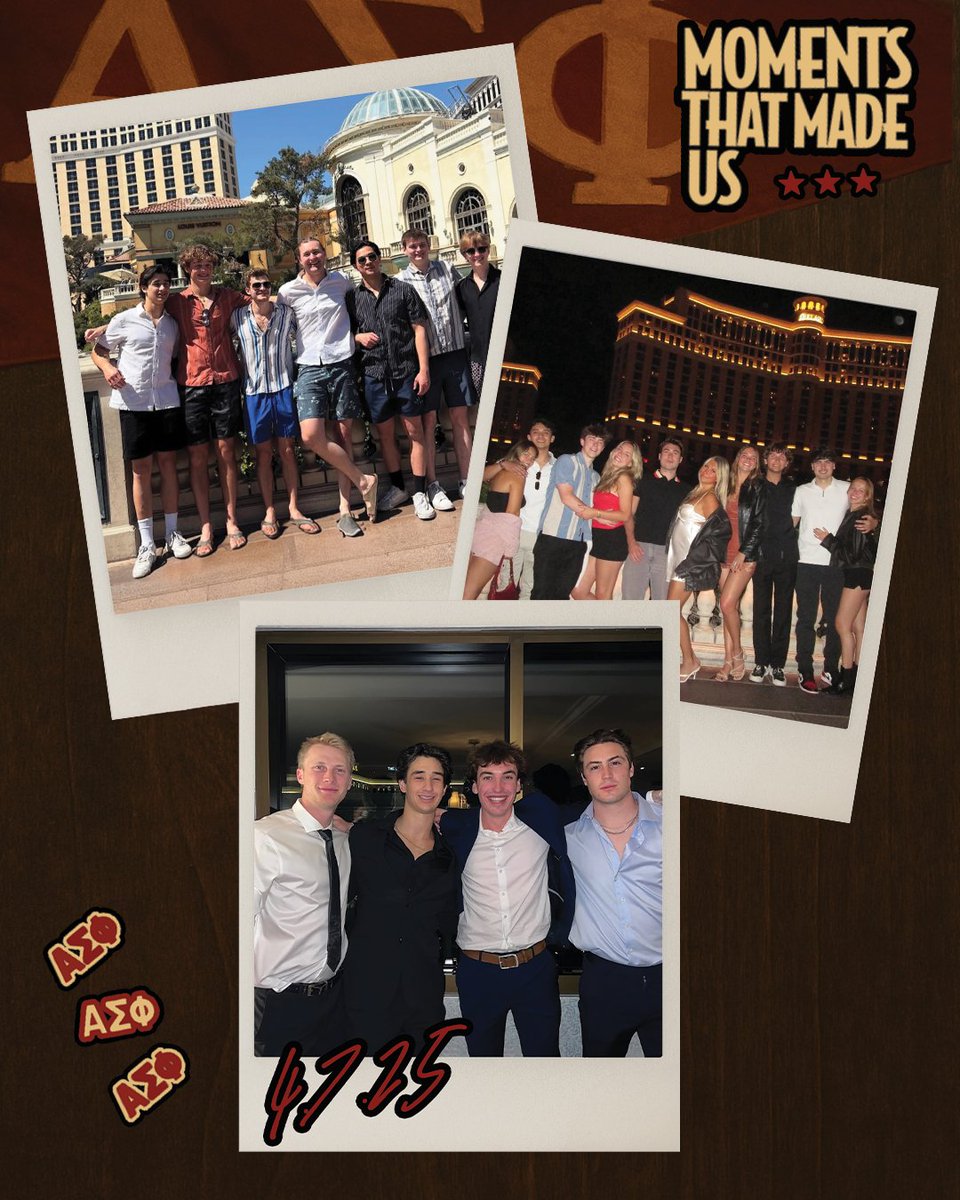 The Iota Chi chapter at Cal Poly hosted their annual Spring Formal in Las Vegas!

Here’s to tradition, brotherhood, and making memories that last a lifetime!

#AlphaSig #TBTM #MomentsThatMadeUs